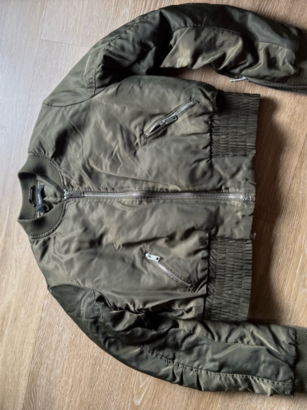 Forever 21 Olive Green Bomber Jacket
